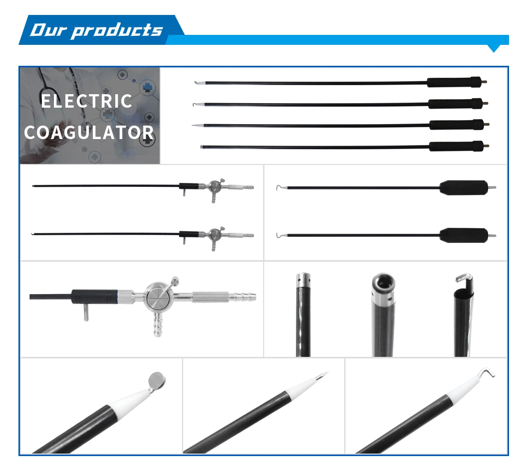 Best Sales Laparoscopy Medical Equipments Surgical Instruments of Hf Monopolar Electrode Electric Coagulator with Suction Blade